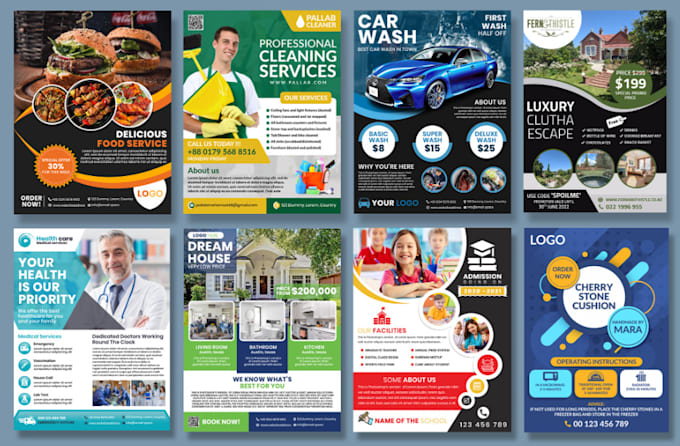 create stunning flyer or poster for business or socialmedia