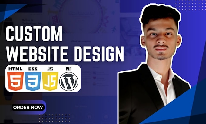 design responsive custom website with html css and wordpress