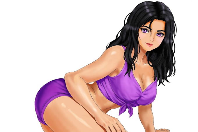 make a semi realistic anime style drawing