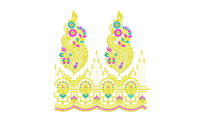 do woman dress embroidery digitizing in two hours