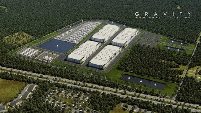 create realistic 3d aerial masterplan renders, residential or commercial