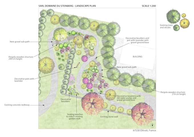 make a nice 2d landscape plan