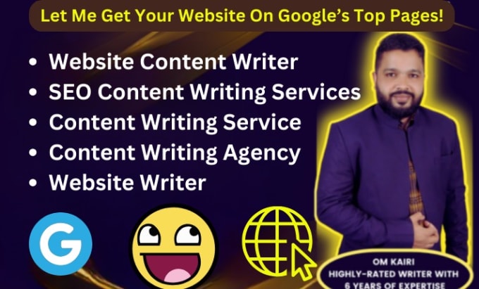 website content writer offers SEO content writing services