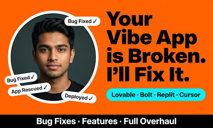 fix and improve your ai vibe coded web app on lovable, bolt, base44, replit