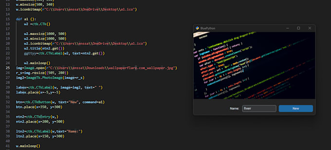 Desktop application with python by Enssarss77 | Fiverr