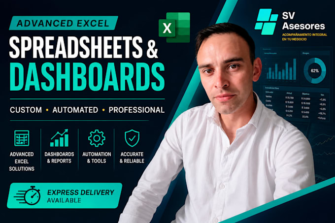 diseño de soluciones avanzadas en excel, dashboard y modelos financieros