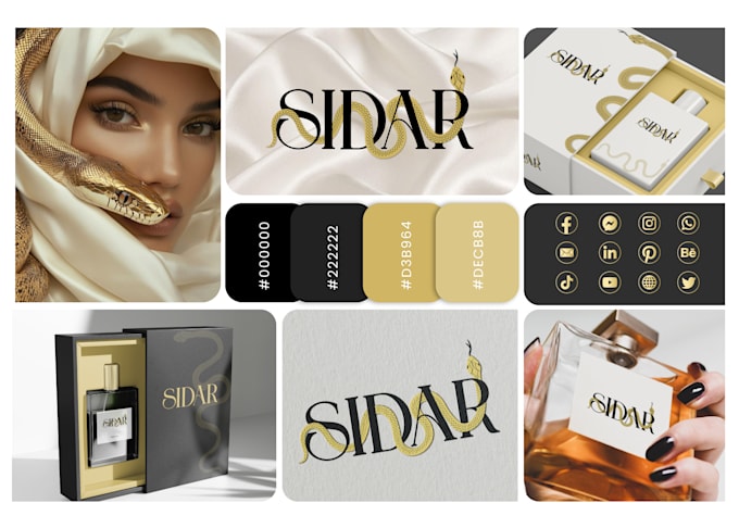 do minimal cosmetic logo design include full branding kit package