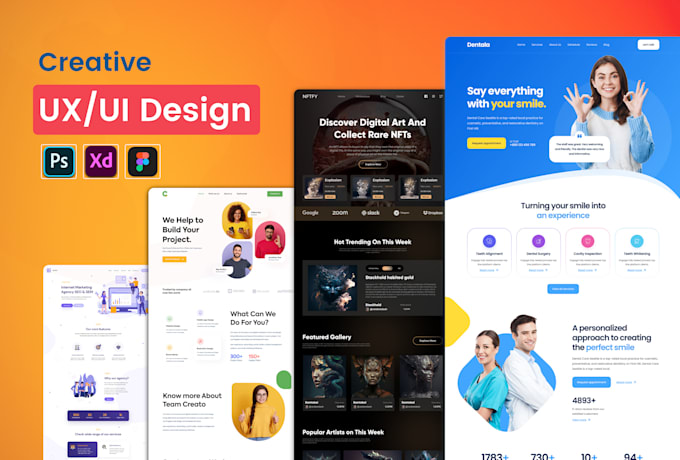 Figma design website ui ux design website mockup homepage design adobe ...