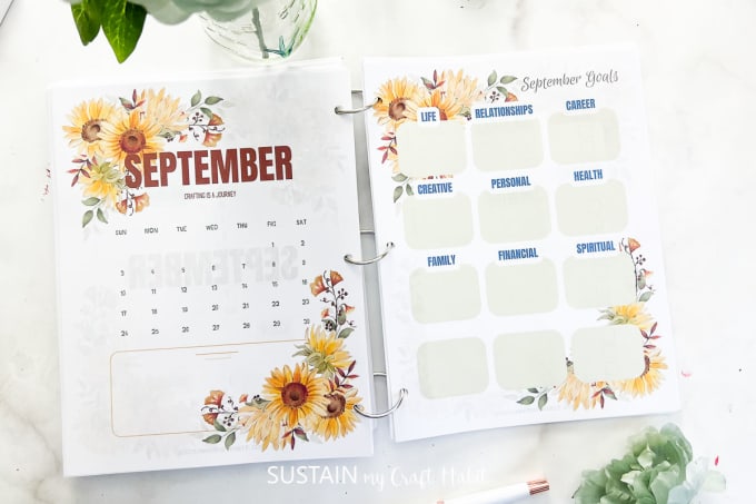 I will design cover and pages for journal, calendar and planner