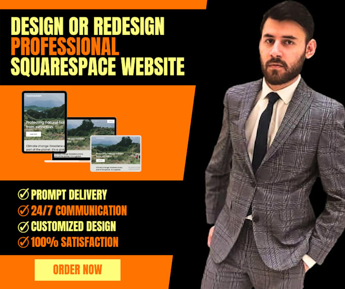 build beautiful squarespace website or squarespace landing page
