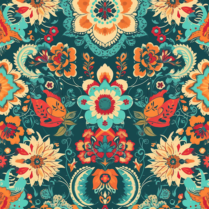 Create a unique hand drawn seamless pattern for you by Jaivynel Fiverr