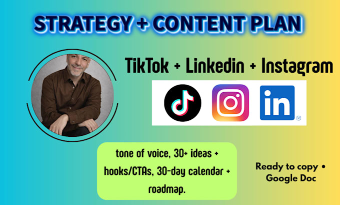 do a social media audit and strategy for instagram, tiktok and linkedin
