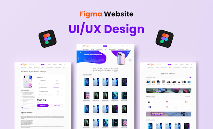 Design ui ux, website design, landing page design in figma by ...
