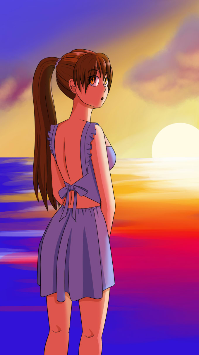 Draw visual novel cgs by Moon_fairy Fiverr