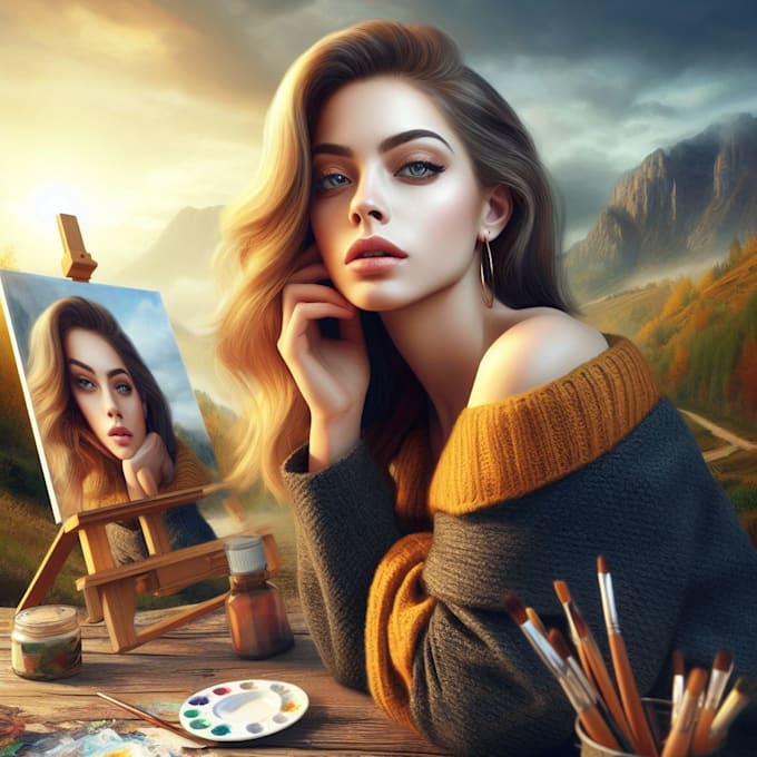 Create your photo into a digital oil painting portrait by Belamuned Fiverr