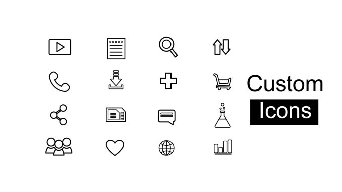 create unique custom icons or vector line icons