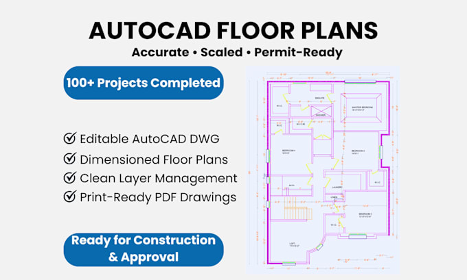 create accurate permit ready floor plans in autocad