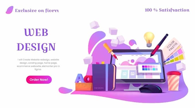 create website redesign,landing page, home page, in figma
