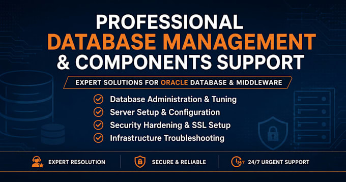 provide professional database management and components support