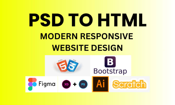 Convert figma to html psd to html scratch to html css bootstrap website ...