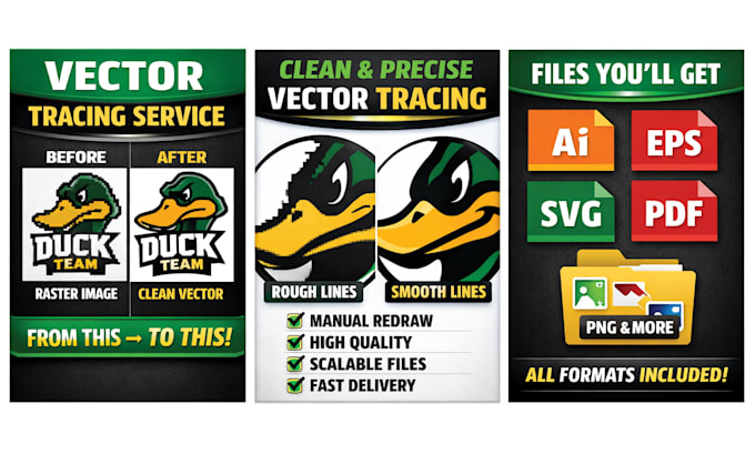 manually vectorize logo and redraw image in high quality