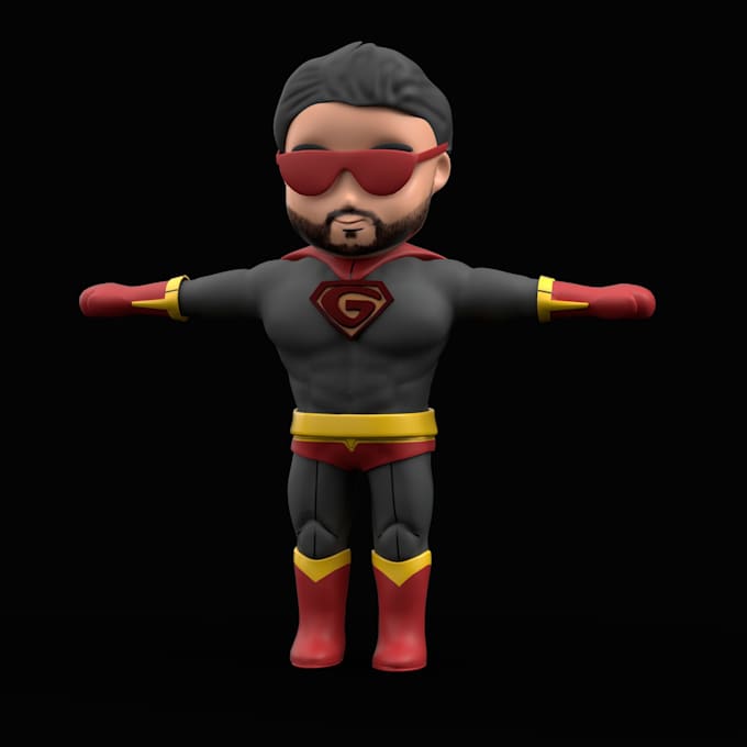 Do stylized, realistic 3d character modeling, rigging and animation by ...