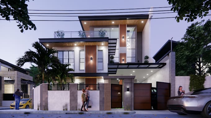 create realistic exterior and landscape rendering for your project