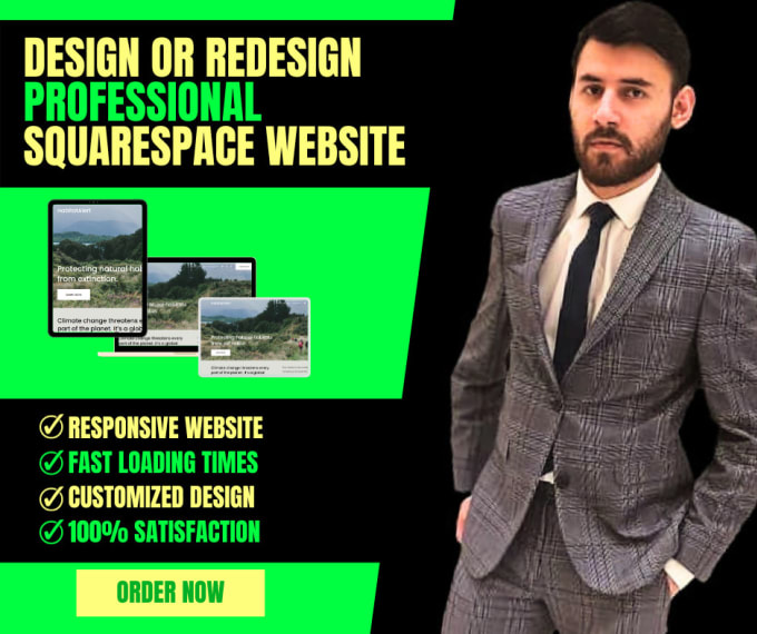build squarespace ecommerce website or squarespace blog website for business