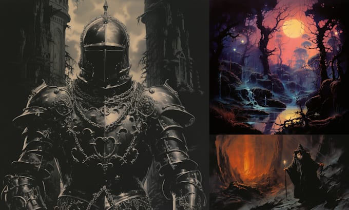 make dark fantasy art for your needs
