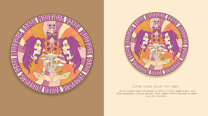 do psychedelic vintage 60s logo design