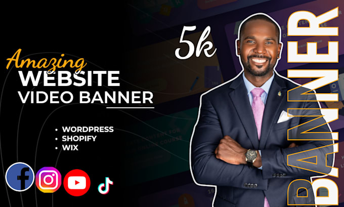 Create amazing website video banner, website animation in 2, 3d, and ...