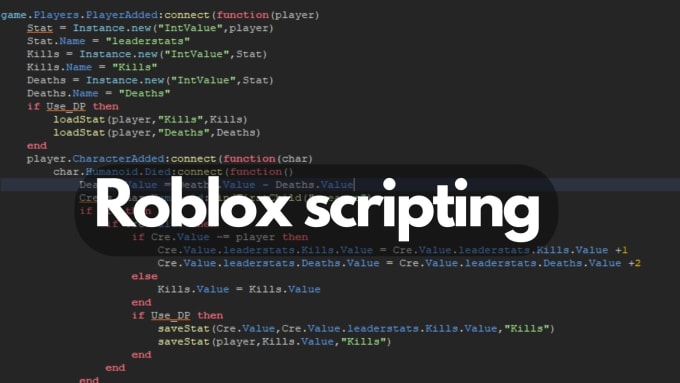 Script for you on roblox as a professional scripter on roblox game