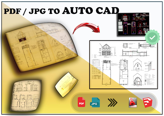 do drafting from pdfs,images with complete detail on autocad