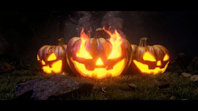 create horror halloween intro video ads