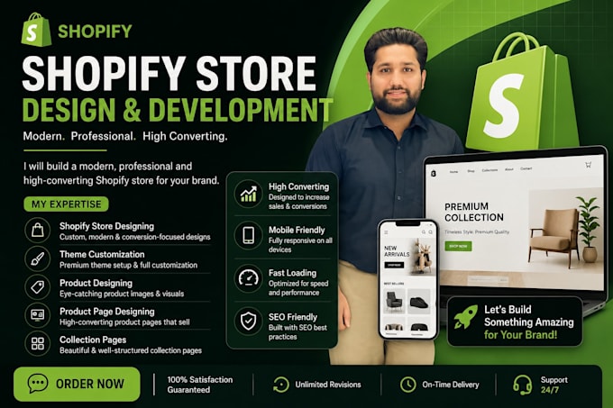 do shopify store design theme customization support