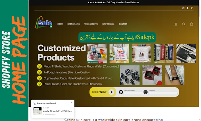 create your shopify beauty or skincare store