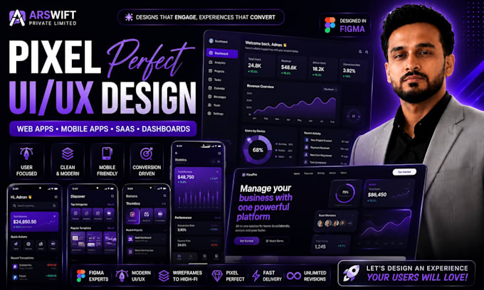 design modern UI UX for your mobile app and website in figma
