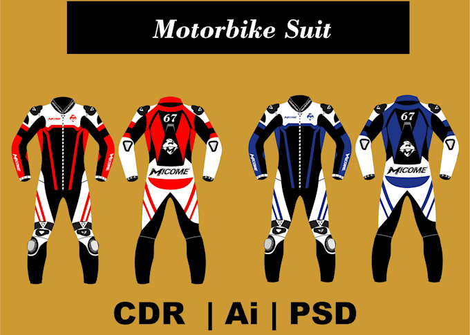 design motorbike suit gloves and jackets
