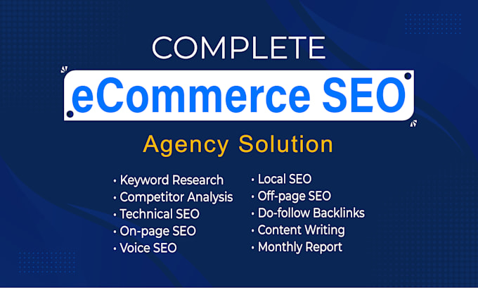 full ecommerce SEO agency solution, monthly package