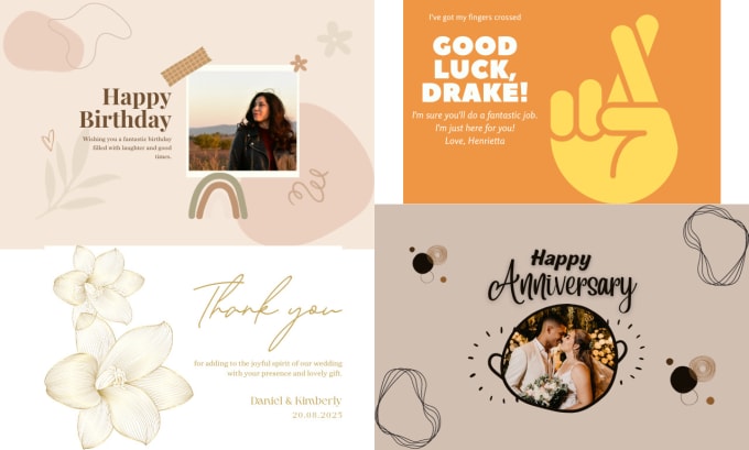 do customized greeting or invitation card design
