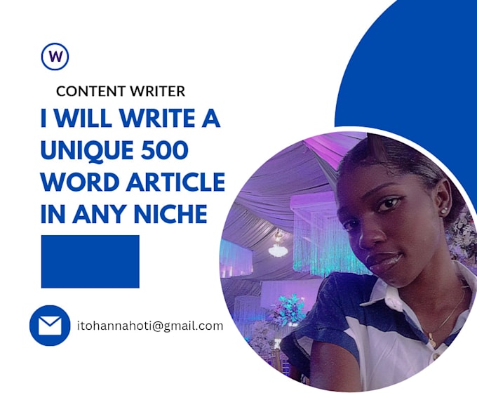 write a unique 500 words article in any niche
