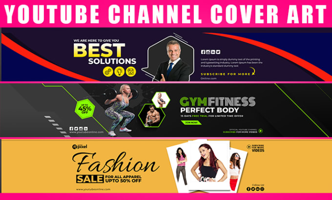 Design Outstanding Youtube Channel Art By Mygraphiclab Fiverr