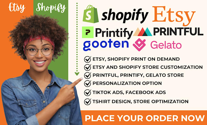 Setup etsy shopify print on demand store printful printify gelato ...