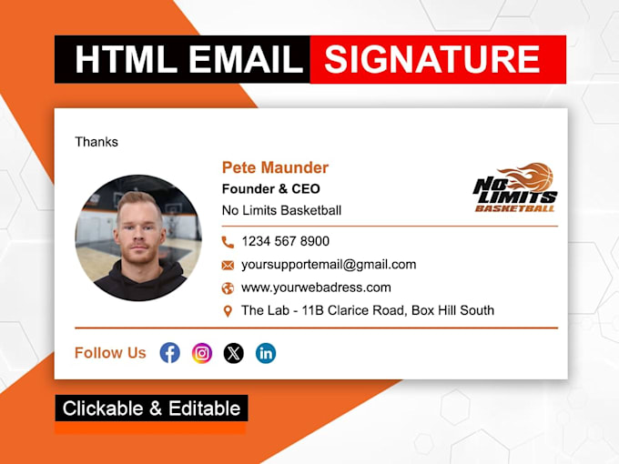 do clickable email signature, html gmail signatures, outlook signatures, apple