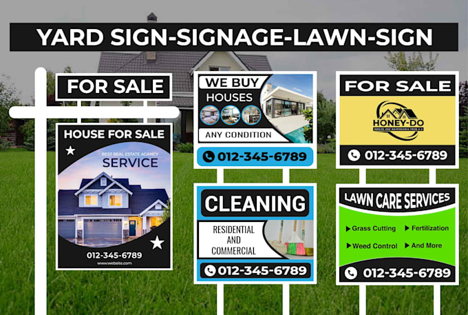 design real estate yard sign lawn sign bandit sign signboard  signage