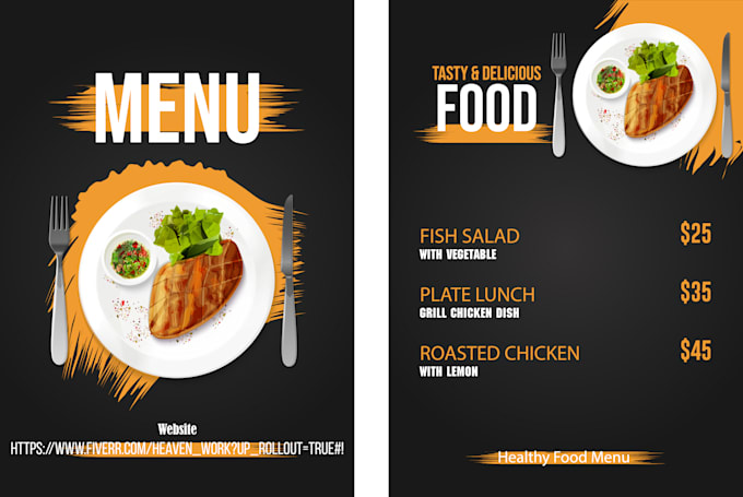 create modern restaurant menu, food menu, digital menu design