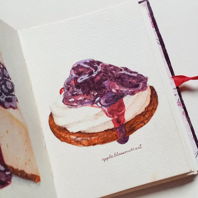 illustrate house, food, botanicals or any other object in watercolors