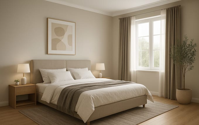 do interior design for bedroom, bathroom, kitchen, living, cafe, restaurant, etc