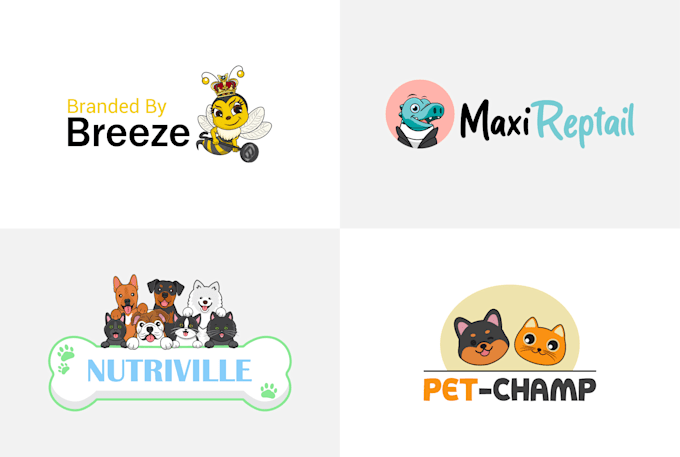 design cartoon dog animal logo