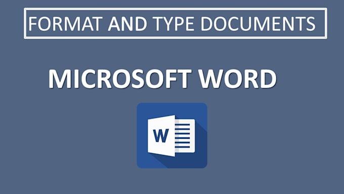 type and format microsoft word document